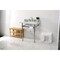 Kingston Brass 30 Carrara Marble Console Sink with Stainless Steel Legs, Marble WhitePolished Nickel LMS30M8SQ6ST - alternate 2